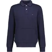 Tommy Hilfiger Essential Terry Polo Snap Sweat - Navy - L