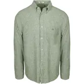 Gant Reg Cotton Linen Shirt - Green - L
