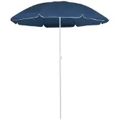 vidaXL Puutarha-aurinkovarjo terästolpalla sininen 180 cm