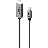Diverse ESL Gaming mini DisplayPort - HDMI -kaapeli, 2 m, musta