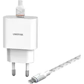 Unisynk 20 W Lightning Slim laturi (valkoinen)