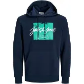 Jack & Jones Collegepaita 'JJTiley' laivastonsininen / turkoosi / valkoinen