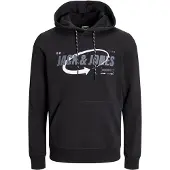 Jack & Jones Collegepaita 'JCOBlack' harmaa / musta / valkoinen