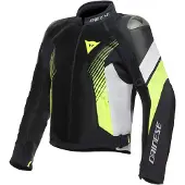 Dainese Super Rider 2 Absøluteshell Tekstiilitakit Musta/Valkoinen/Keltainen Miehet, size 48