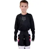 FOX Kids' 180 Motocross Dirt Bike Jersey musta/musta pieni