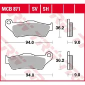 TRW sinterijarrupalat eteen harley-davidson xg 500 street 2014-2015 ym. (mcb871sv)