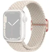 SKALO Punottu -ranneke Apple Watch Series 11 42mm - Valkoinen