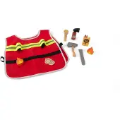 Dantoy Firefighter Play Set Wood In Giftbox 10 Pcs - Multi/patterned - ONE SIZE