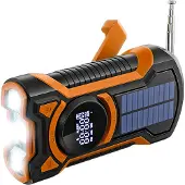 Just in Case 5000 mAh hätäradio aurinkopaneelilla