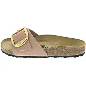 Birkenstock for woman. 1027056 Pink Madrid Big Buckle Leather Sandals (Narrow Fit) (37), Flat, None, Casual