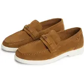 Tommy Hilfiger Light Suede Flag Hardware Loafer - Brown - 43