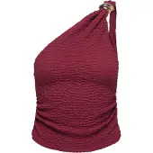 ONLY Onlerikka Assymetric Crinkle Top Pnt - Red - XL