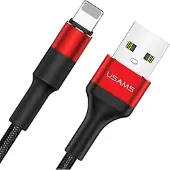 Usams U5 2A Lightning-punottu kaapeli punainen/punainen 1.2m SJ220IP02 (US-SJ220)