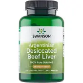 Swanson Health Argentiinalainen kuivattu naudanmaksa, 500 mg - 120 kapselia