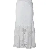 Pieces Pcmaya Mw Lace Ankle Skirt Wvn D2D - White - XL
