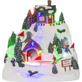 Star Micronics Trading Flamme Leaf 12,5 cm ruskea LED-pöytäkynttilä