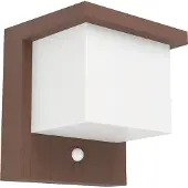 Eglo Frigento-LED-aurinkokäyttöinen seinävalaisin, ruosteenvärinen, korkeus 15 cm, Frigento, Ruskea/ruoste, Alumiini, Moderni