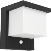 Eglo Frigento 7W LED 3000K 700lm IP44 musta ulkoseinävalaisin aurinkokennolla ja liiketunnistimella