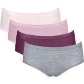 Sloggi Alushousut 'Basic+' meleerattu harmaa / roosa / tumma pinkki / luonnonvalkoinen
