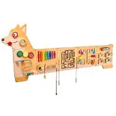 Vevor Aktiviteettiseinä Busy Board, 155x68x5.3 cm, monivärinen, Montessori-lelu