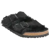 Birkenstock Arizona Shearling Leve Black Laf - Black - 38