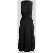 Ralph Lauren Twist-Front Jersey Sleeveless Dress - Black - 36