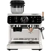 HiBREW H7B -puoliautomaattinen espressokone kahvimyllyllä, valkoinen/musta