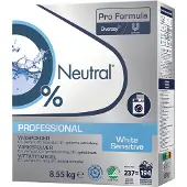 Neutral Pyykinpesujauhe, Professional, valkoinen, väritön ja hajusteeton, 8,55 kg