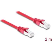 DeLOCK 81185, 2 m, Cat6a, S/FTP (S-STP), RJ-45, RJ-45, Punainen