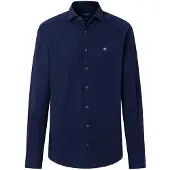 Hackett London for man. HM3010764 Navy Ess Stretch Pop Shirt (L), Casual, Cotton, Classic, Long sleeve