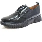 Wonders for woman. A-4401_2024_5792 Flexfly 01 leather shoes black (39), 3 to 5 cm, Laces, Casual