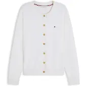 Tommy Hilfiger Neuletakki 'Fine' valkoinen