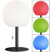 FH Lighting LED-akkupöytälamppu Trivento, hiekanmusta himmennettävä, Musta, Olohuone/ruokailutila, Metalli, Moderni