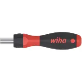 Wiha -räikkäruuvimeisseli SoftFinish-kärkipidikkeellä, käännettävä, 1/4 tuuman kärjille