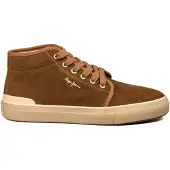 Pepe Jeans for man. PMS31051 Ben Top brown leather trainers (41), Flat, Suede, Laces, Casual