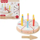 Fisher-Price Wooden Cake, Pretend Food Decorating Set For Preschool Kids, 14 Wood Pieces - Multi/patterned - ONE SIZE