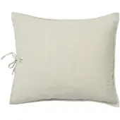 Garbo&Friends Embroidered Linen Pillowcase, 50X60 Cm, Linen - Cream - 50X60CM