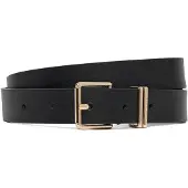 Tommy Hilfiger Vyö 'Buckle Logo Keeper' kulta / musta