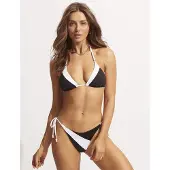 Seafolly Sliceofsplice Spliced Tie Side Rio - Black - 40