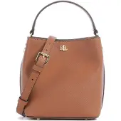 Ralph Lauren for woman. 431969365002 Reese small brown cross body bag in leather (OSFA), Beige, Casual