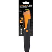 Fiskars Veitsi 1023619 sileällä terällä ja kotelolla