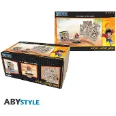 Abystyle One Piece Luffy muki/akryylifiguuri/postikortit pakkaus