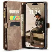 CASEME puhelimenkotelo 008 8-kortti iPhone 17 Pro - Ruskea