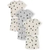 MINOTI Yöpuku kerma / meleerattu harmaa / offwhite