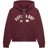 Superdry Athletic Essentials Relaxed Crop Kokovetoketjullinen Collegepaita
