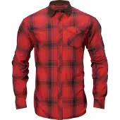 Härkila Men's Driven Hunt Flannel Shirt Red/Black Check Pitkähihaiset kauluspaidat XXL