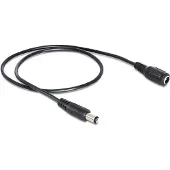 DeLOCK – Power splitter, one 24V DC female to one 24V DC male, 0.5m, black (83290)