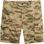 Superdry for man. M7110435A Lightweight brown parachute style shorts (34), Casual, Camouflage, Cotton