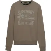 Superdry for man. M2014495A Retro Outdoor Sweatshirt taupe (XL), Casual, Cotton