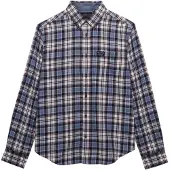 Superdry for man. M4011047A Lumberjack shirt in blue and red plaid (XL), Casual, Cotton, Long sleeve